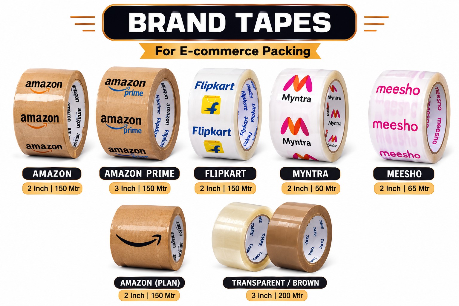 Brand packing tapes